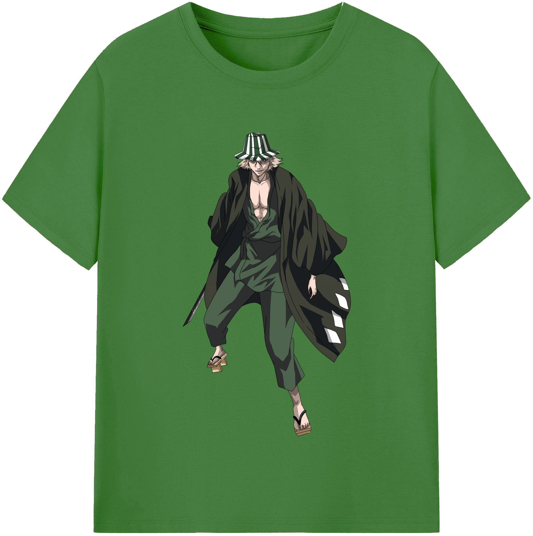 （画像用） "ブリーチ 浦原 喜助（うらはら きすけ） BLEACH Urahara Kisuke " レディースカジュアルプリントTシャツ（綿100％）